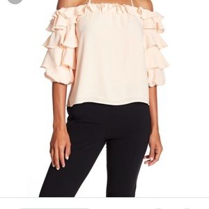 1 State Ruffled Tier Off The Shoulder Top
